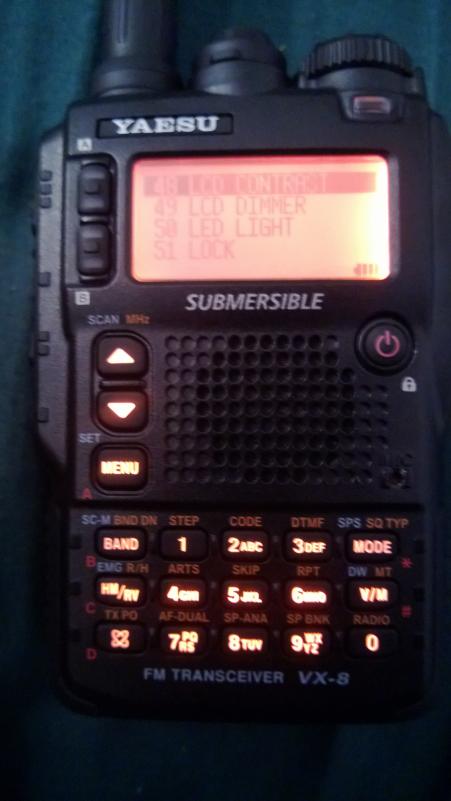 Showing the easy-to-understand menu system on the VX-8DR