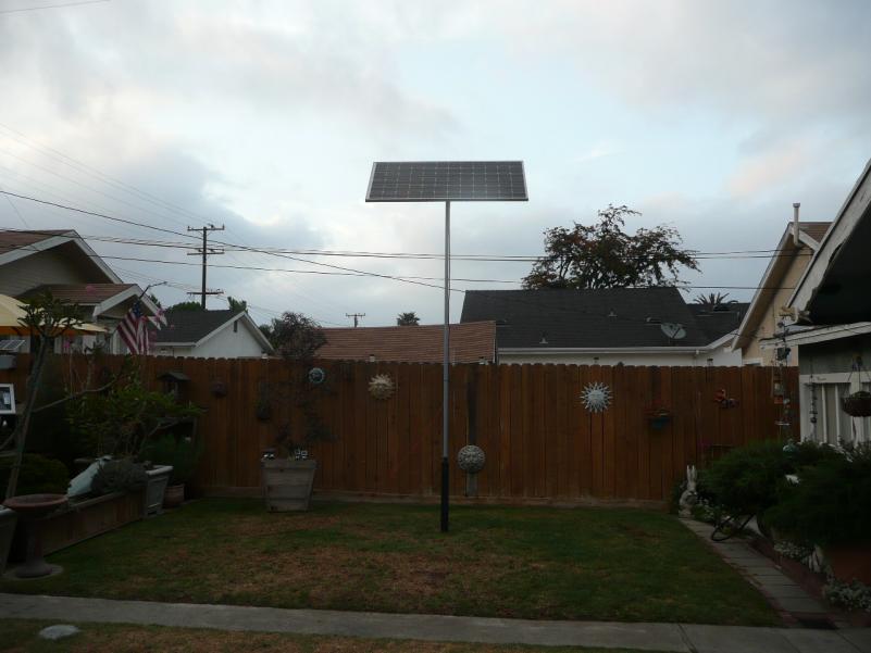Solar water heater PV panel is mounted higher now (10.5' to the lower edge).