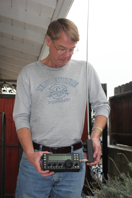 Standing with Wonder Wand attached