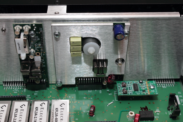 Synthesizer board mounted