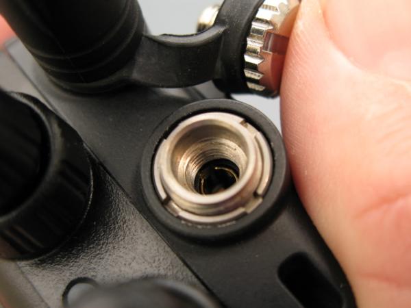 The DJ-G7's interesting mic/earphone connector