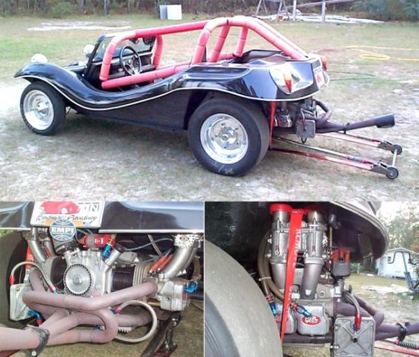 The "Suicide Ride"  6.98 @ 131mph 1/8 mi. [0-60 1.4 sec.]