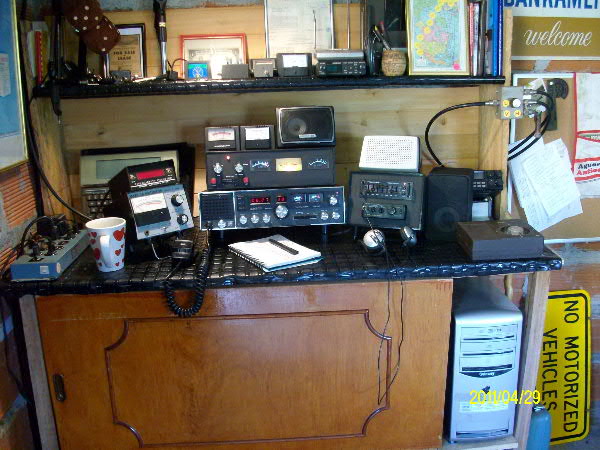 This is my radio shack in the corner of my shop.