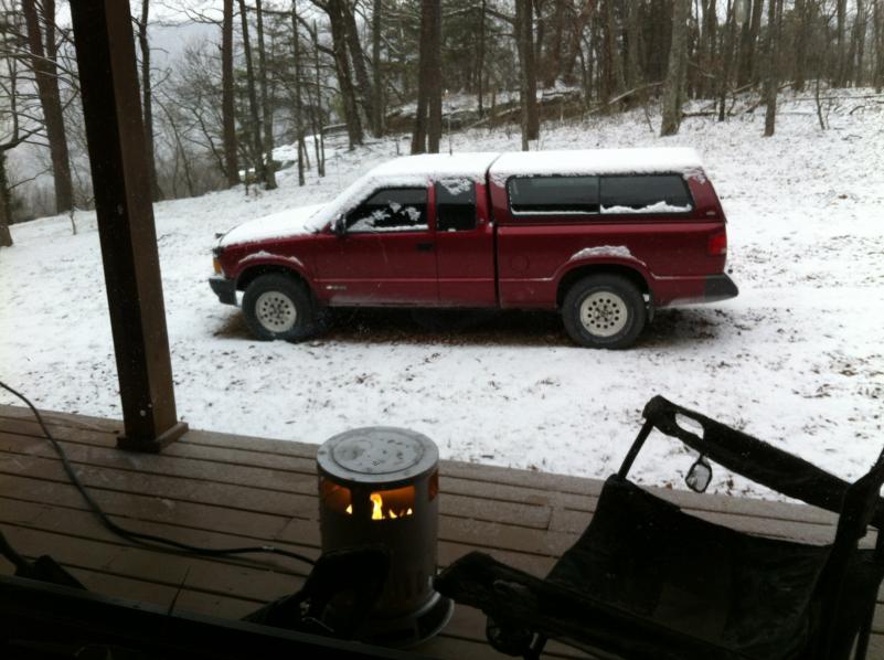 War Wagon atop the mountain. 40 more feet in a looooong drop off...!