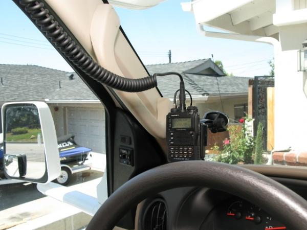 Yaesu VX-8r with the Lido Mount visible