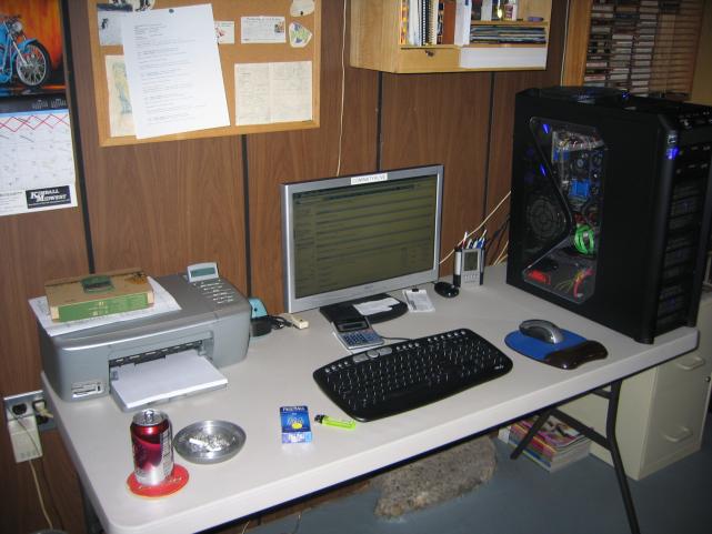 Yep, I'm a computer freak. Just built this one. 64 Bit windows 7 premium home edition, ASUS motherboard, two Western digital Sata 500 GB hard drives, 